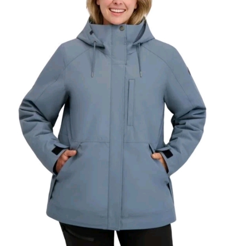 Roxy Women's Gray Hooded Ski Jacket